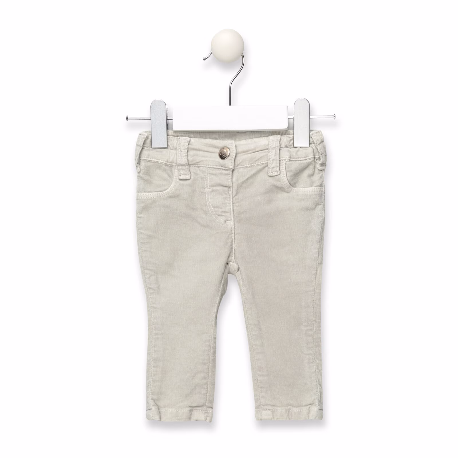 Pantalón skinny terciopelo niña Pant Crudo