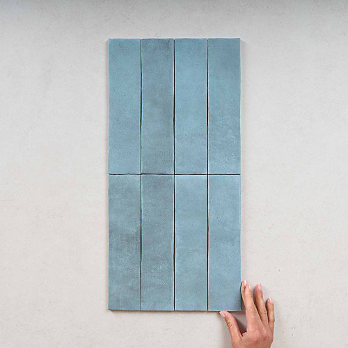 Carrelage Effet Zellige Bleu ARGILE 6x24,6 Sky - Les Carreaux de Jean