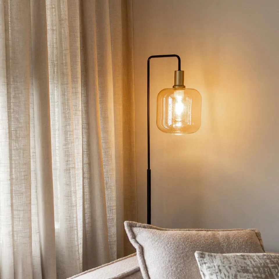 Qazqa vloerlamp zuzanna oranje e27