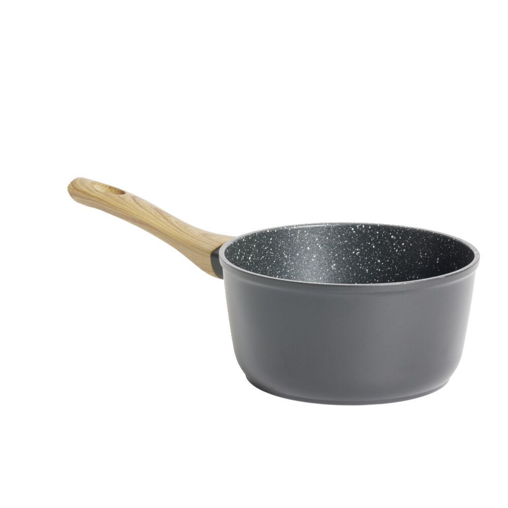 Casserole tous feux dont induction aluminium noir Ø18cm