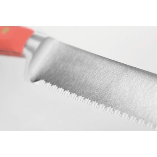 Wusthof Classic Double Serrated Bread 23cm Knife | Coral Peach