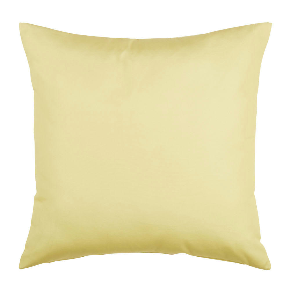 SARASOTA - Coussin imprimé palmier bleu vert, bleu et jaune 60x60
