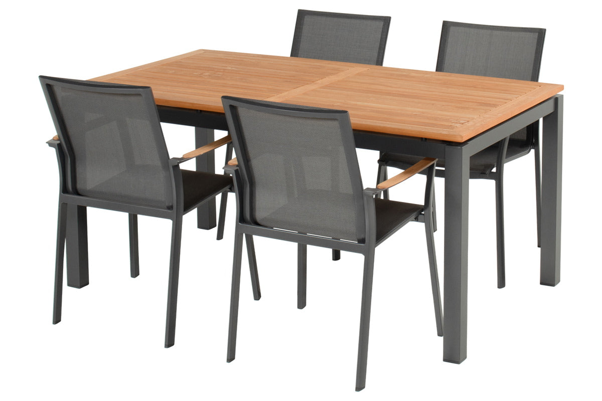 Hartman Tuinstoel Aruba - Antraciet Aluminium - Zithoogte 44cm