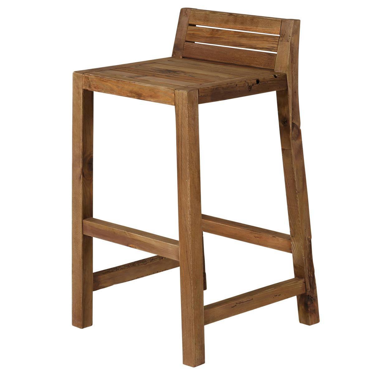 NEBRASKA - Chaise de bar en pin recyclé