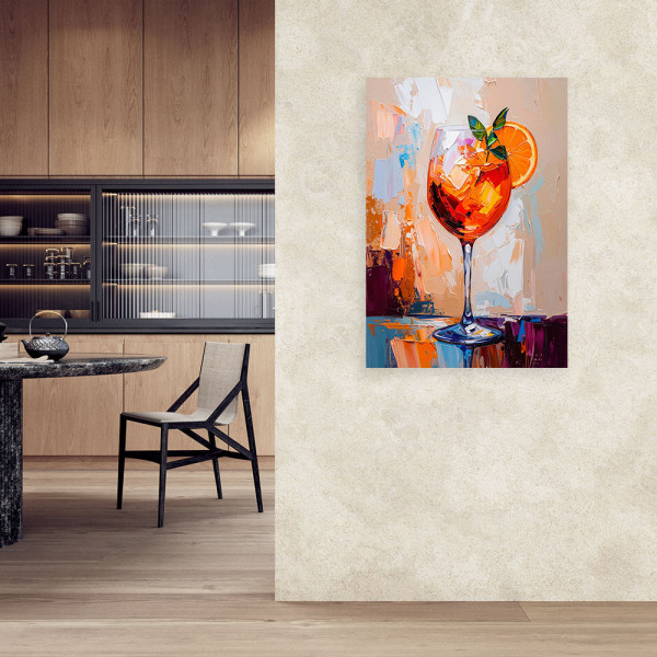 Obraz do kuchni baru jadalni, Aperol Spritz Drink 20x30