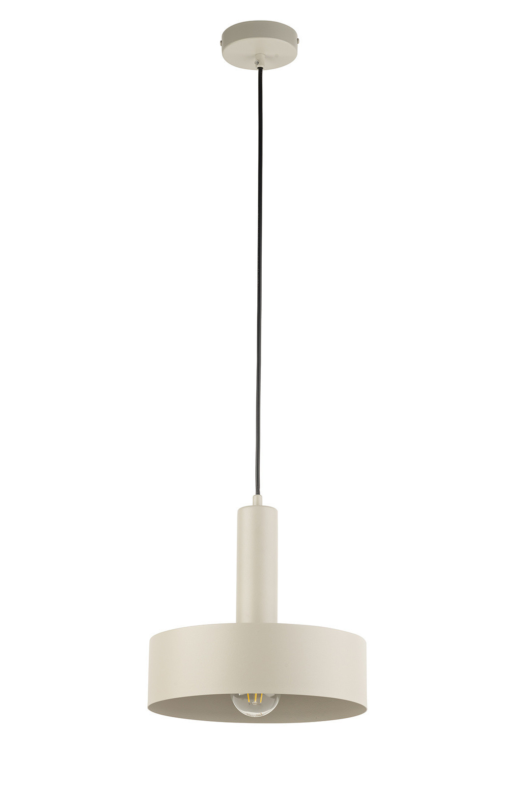 Lampa wisząca szary beż VITRUM 1xE27x15W wym: 120x27x27 cm Sigma Lighting