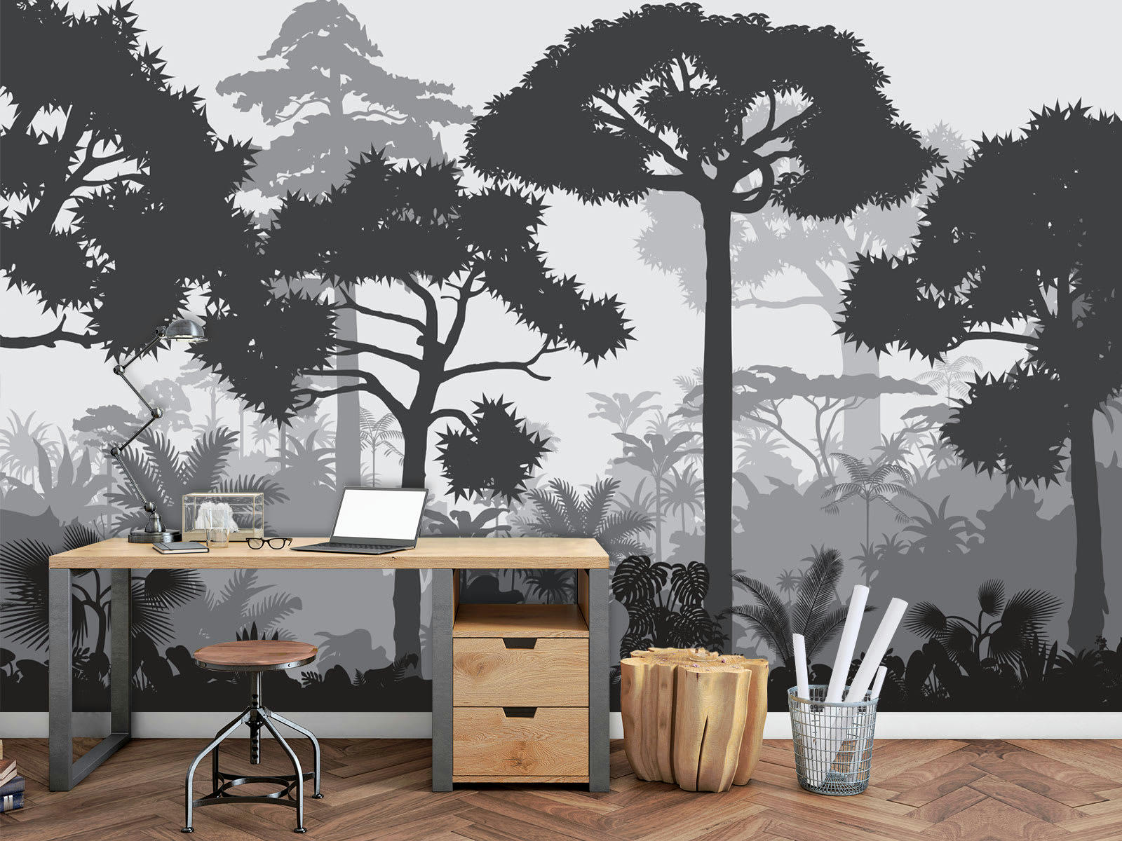 - Papier peint panoramique adhésif Douanier Rousseau 3m50x2m50