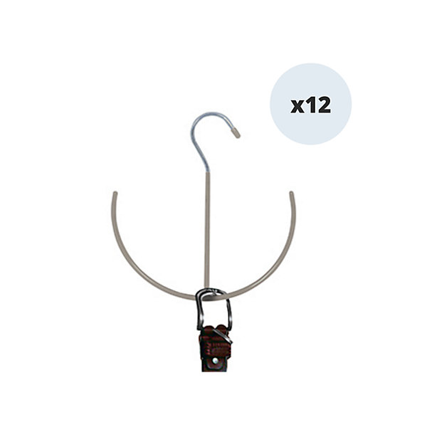 MSV Lot de 12 cintres en acier plastifié antiglisse pour ceintures