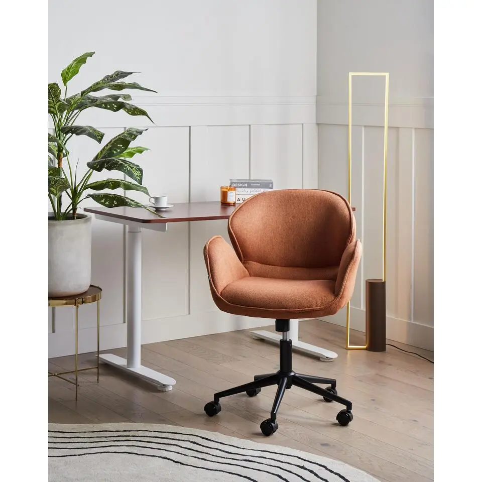 BELMAR - Bureaustoel - Oranje - Polyester