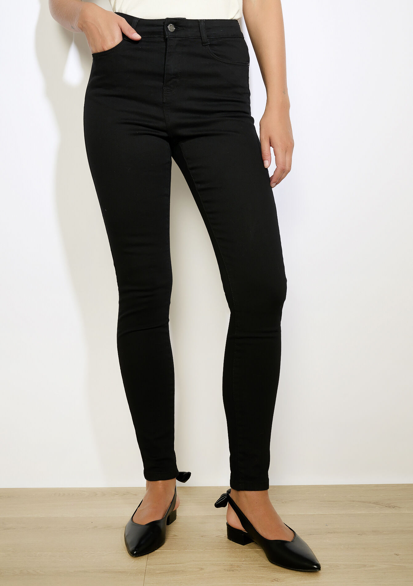 High waist skinny jeans