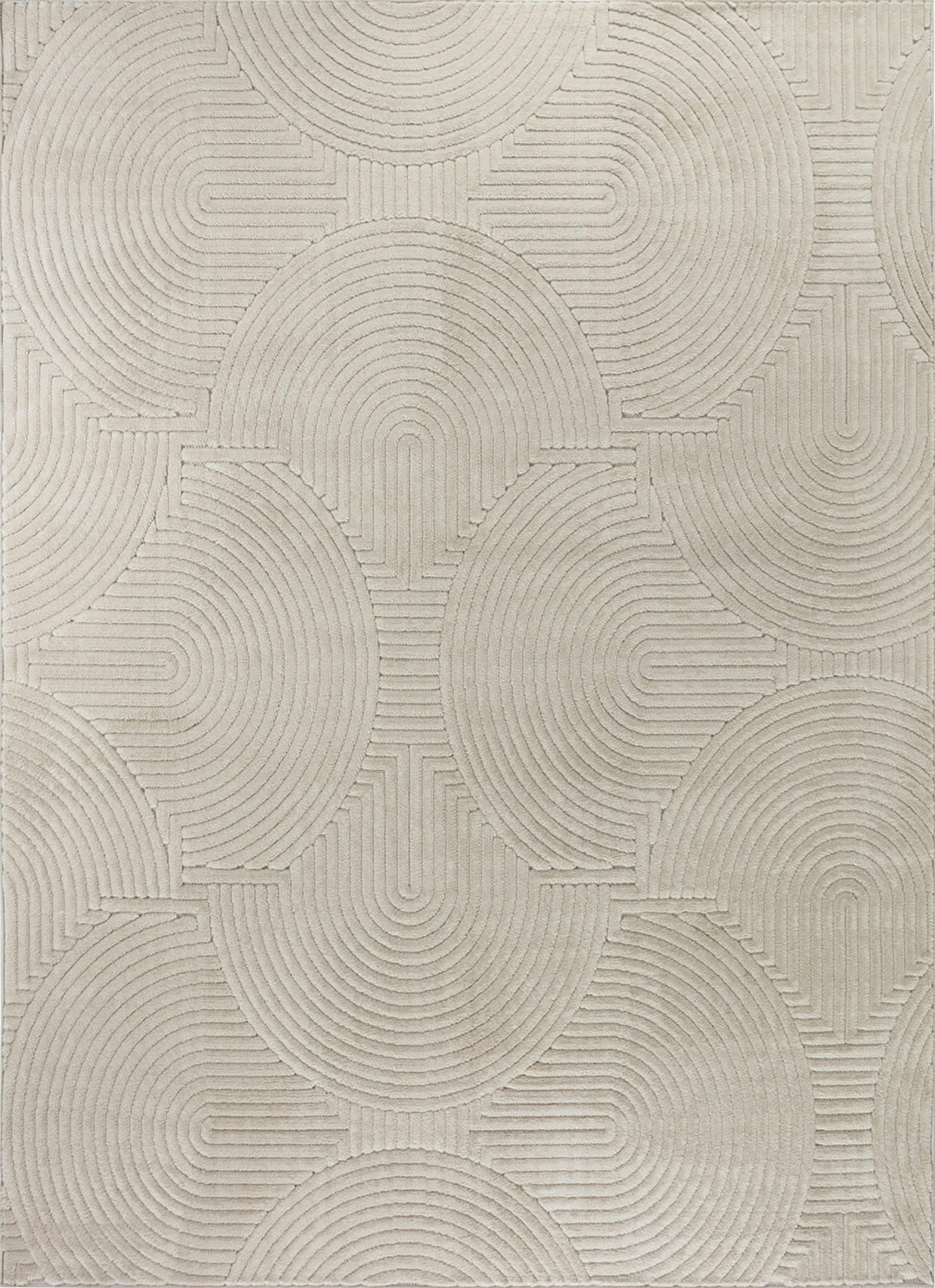 REYKO - Tapis d'Intérieur/d'Extérieur Hygge Beige 80x150