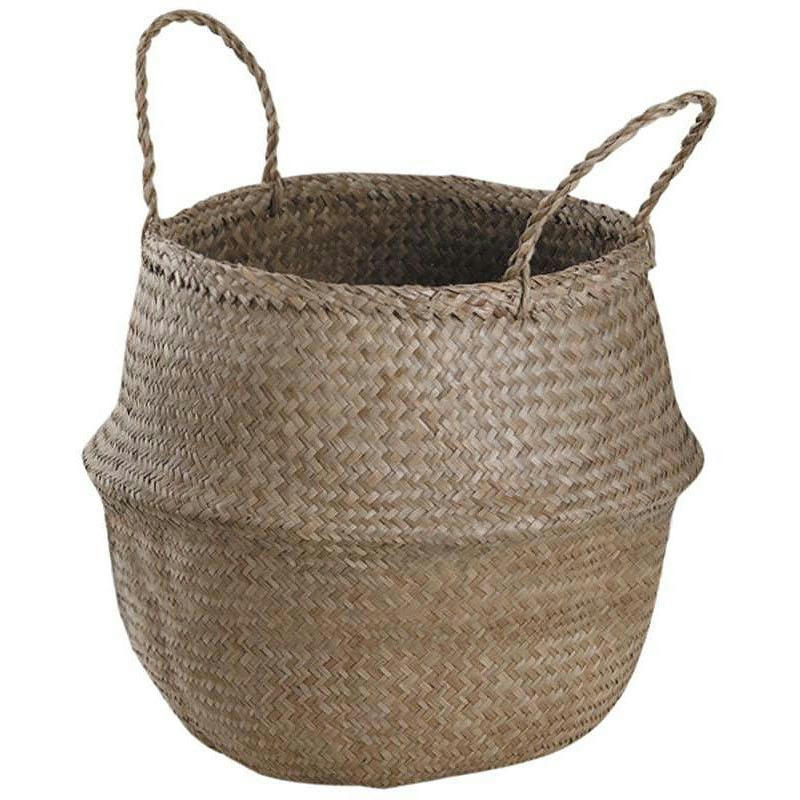 - Sac rond en jonc de mer pliant diamètre 35 cm