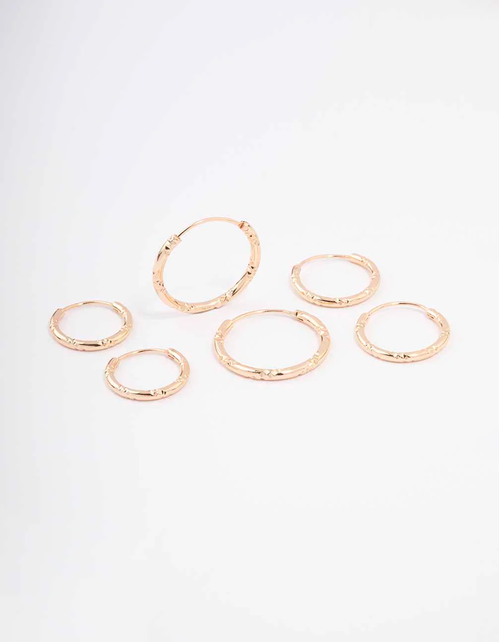 Gold Skinny Bamboo Hoop Earring 3-Pack