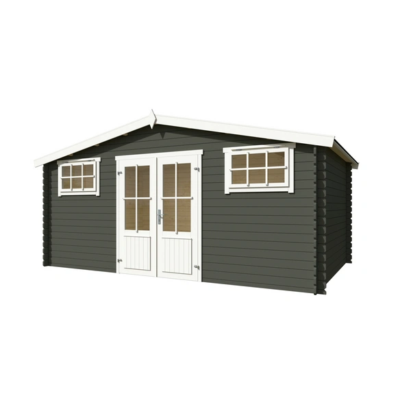 Gartenhaus »Washington«, BxHxT: 518,6 x 245,1 x 396 cm (Außenmaß inkl. Dachüberstand), grüngrau
