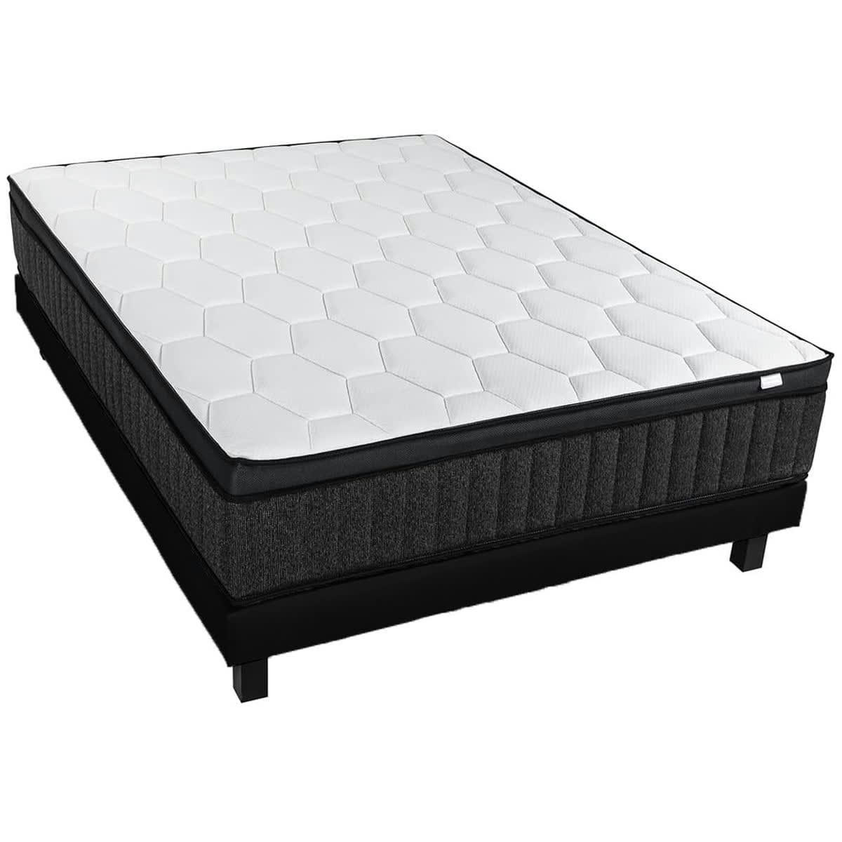 ENSEMBLE MEMO ROYAL - Ensemble Matelas 160x200 Mémoire de forme + Sommier