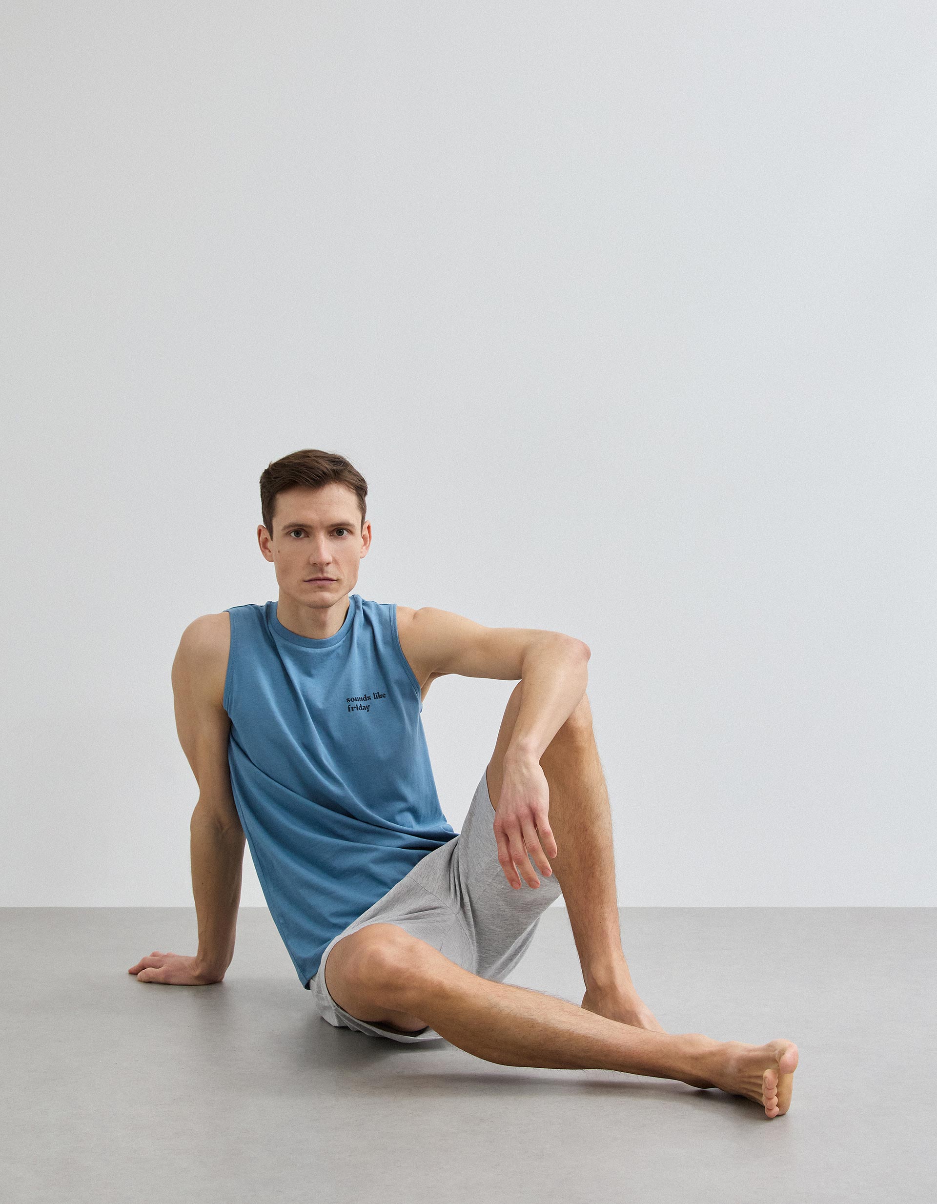 Pijama, Homem, Azul