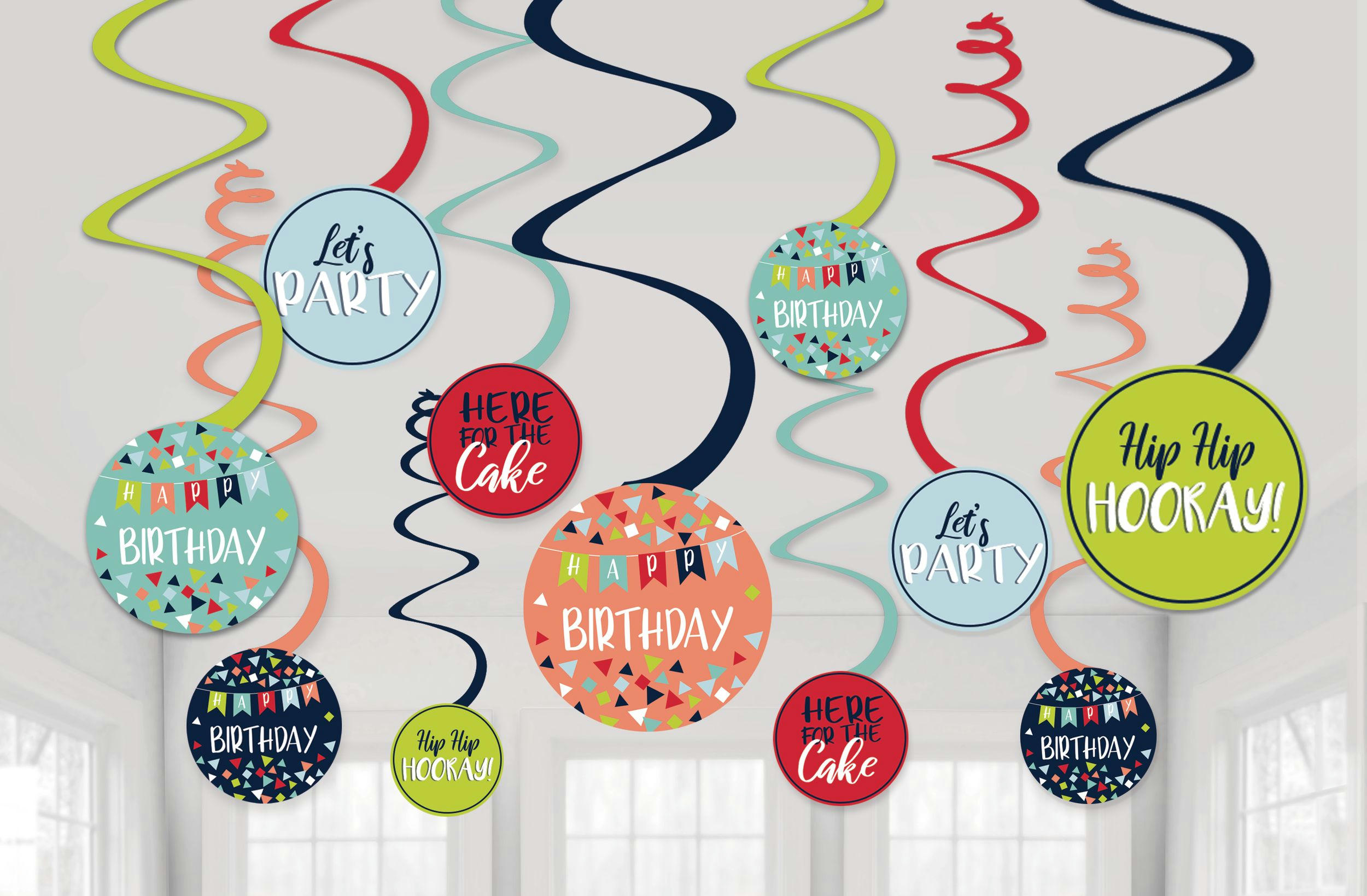 A Reason to Celebrate Swirl Decorations, 12-pc
