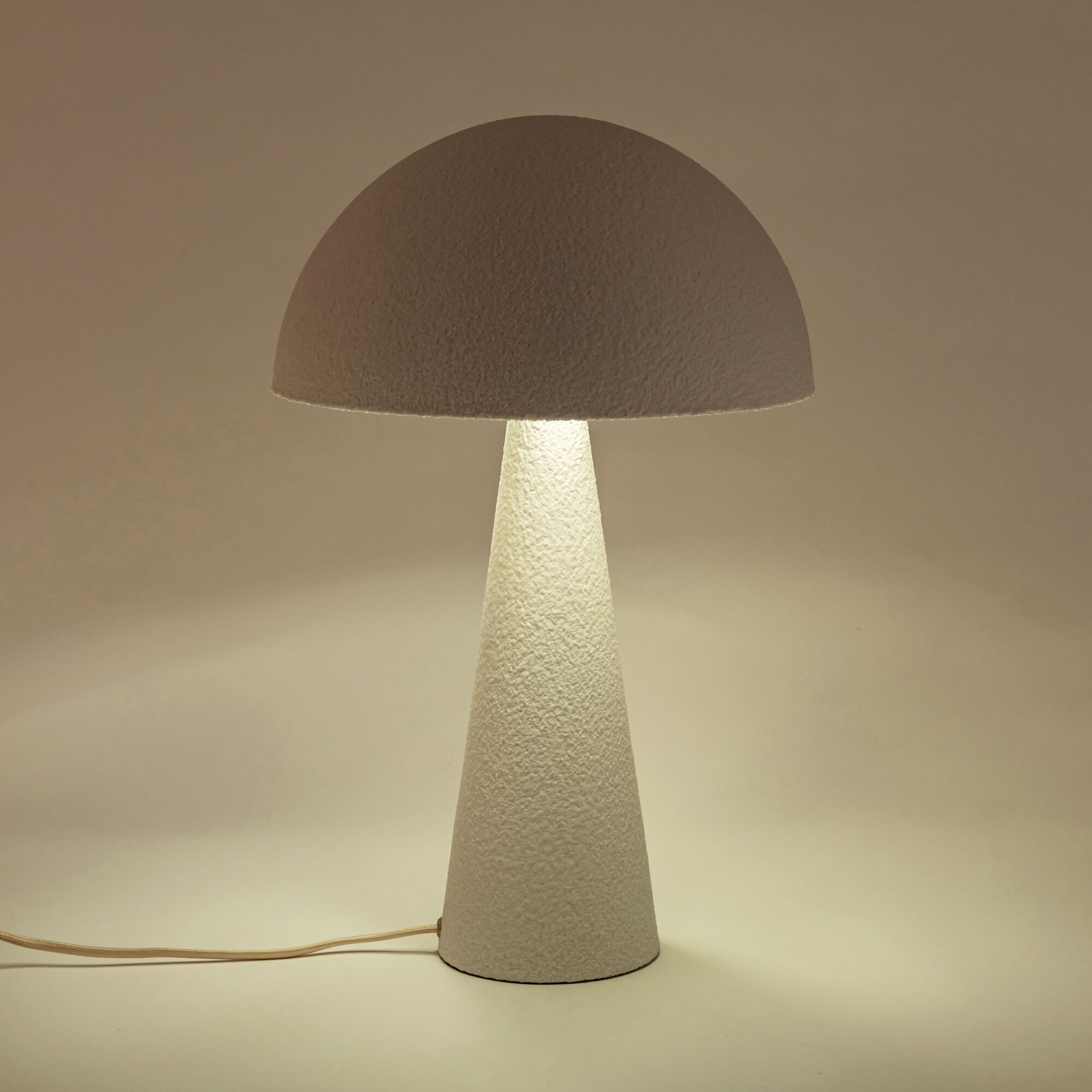 SYROS - Lampe à poser électrifiée en acier H30cm - blanc