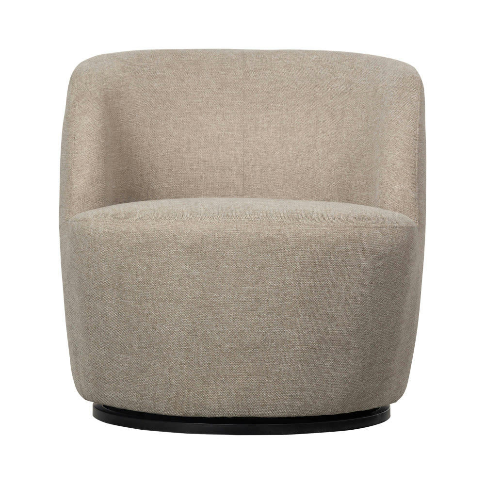 SERRA - Fauteuil pivotant design en tissu naturel