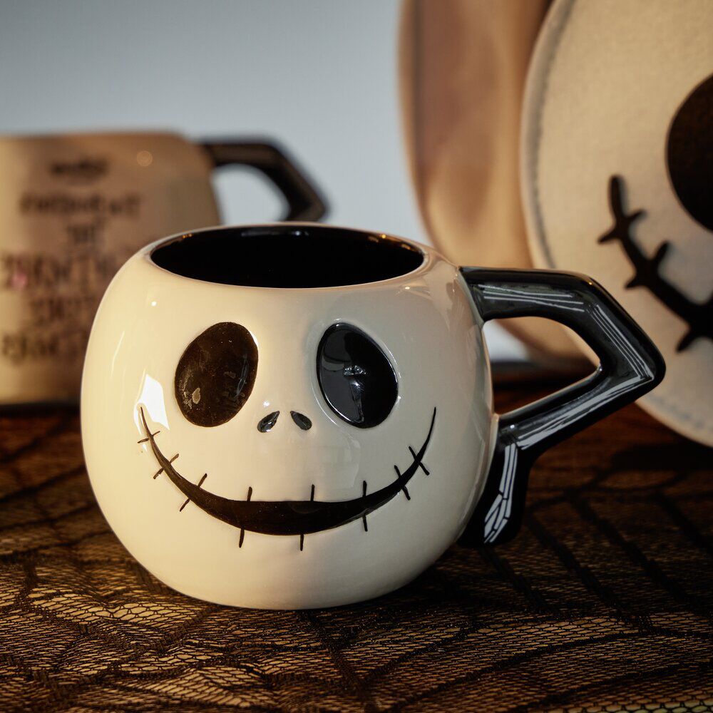 Mug Halloween Disney Mr Jack Skellington dolomite noir et blanc Ø11xH9cm