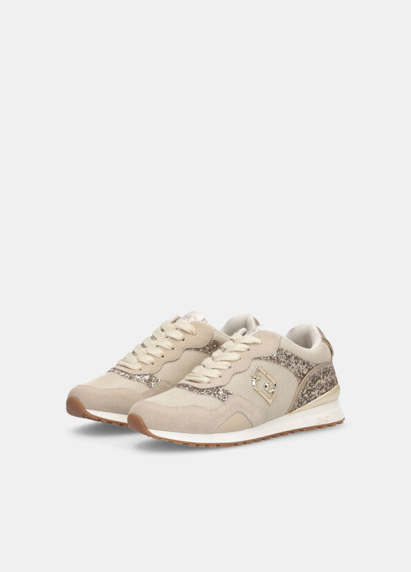 Sneakers glitter e mesh
