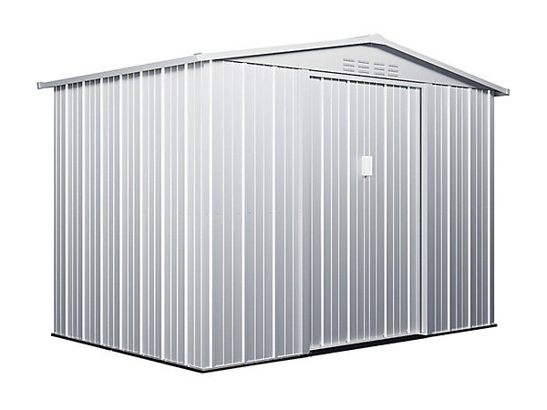 Abri de jardin métal en acier galvanisé gris 4,91 m² - LINUS