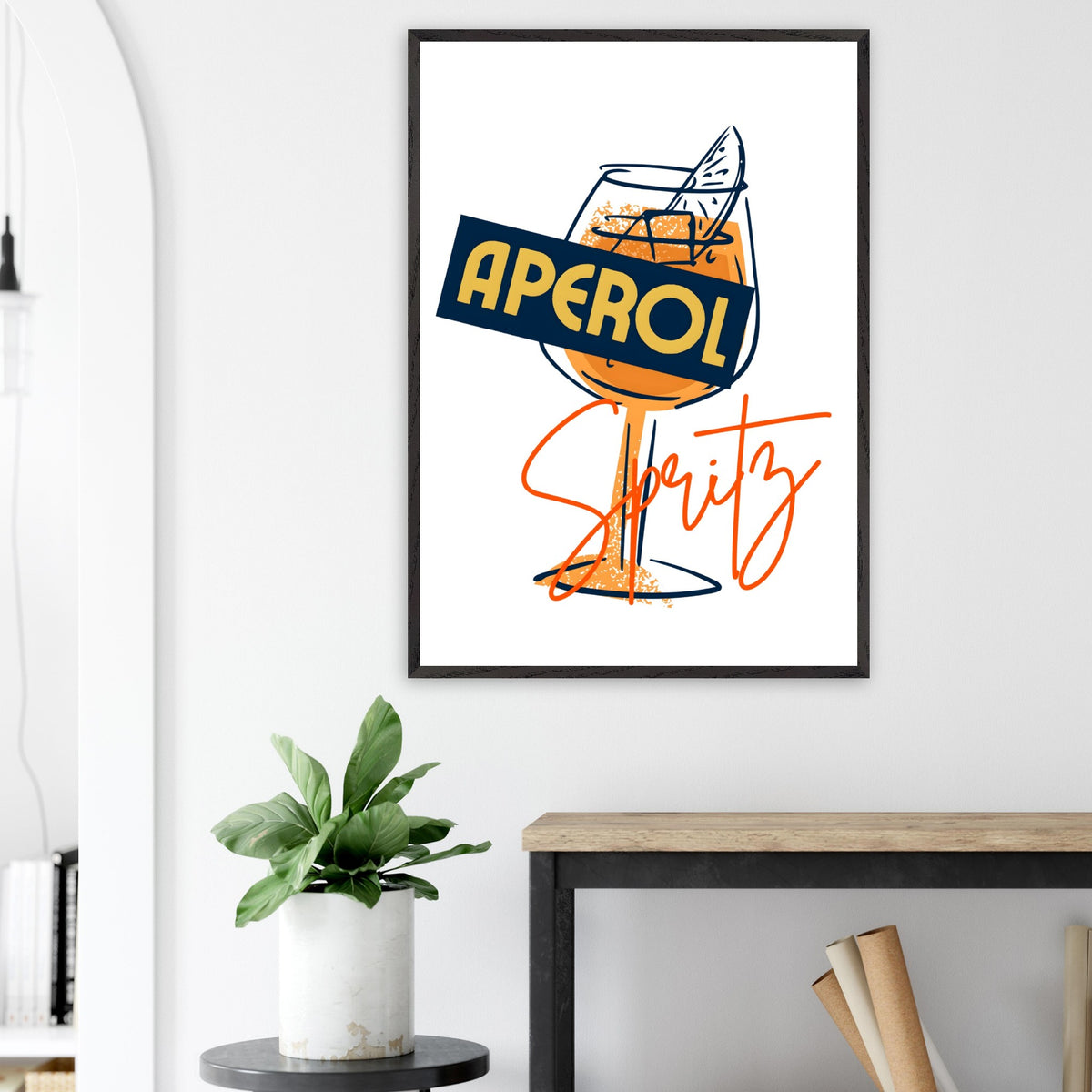 Artfulprints Poster Aperol Spritz - Sketch  - 70x100 cm - Oranje