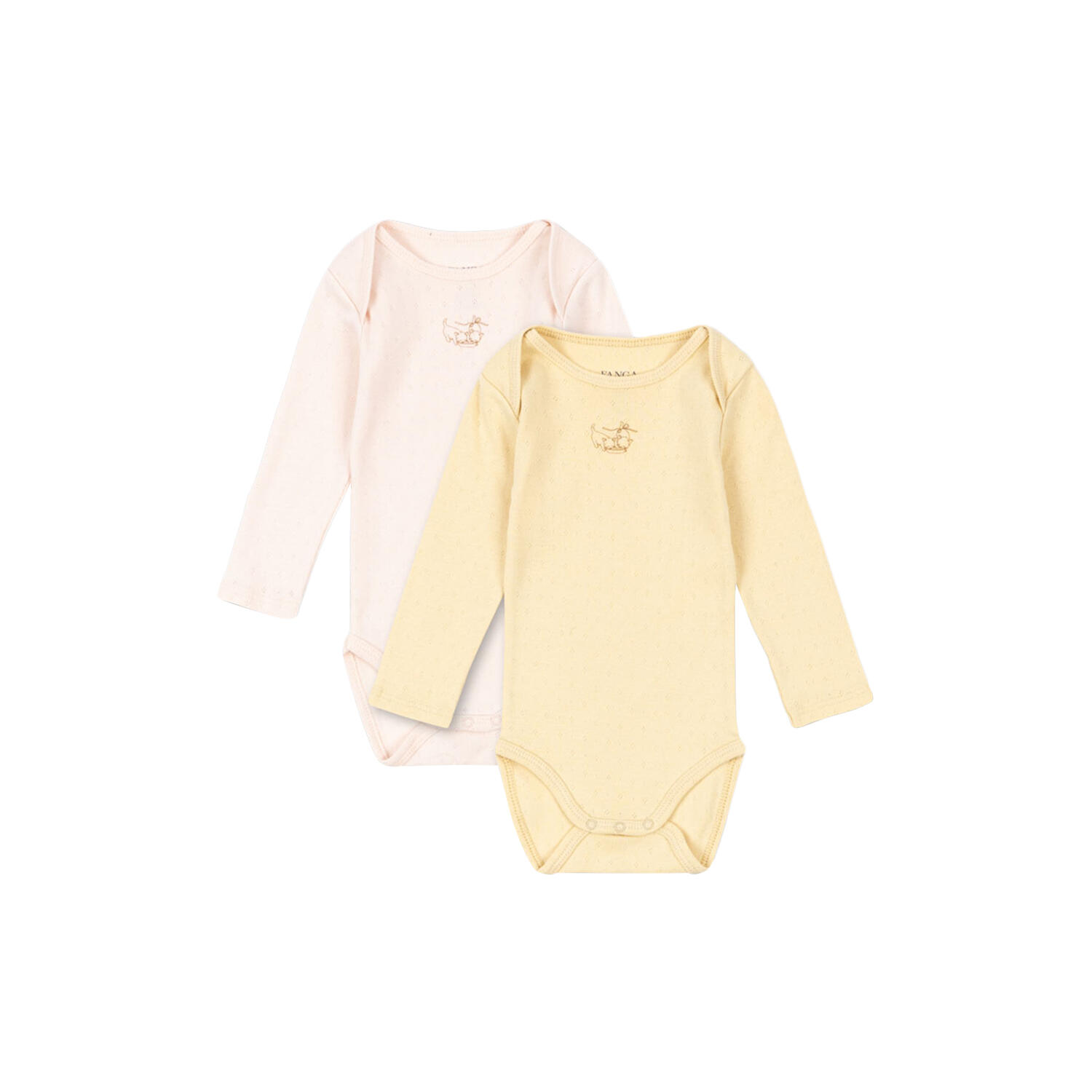Perla 2 Pack LS Body, banana crepe/creole pink