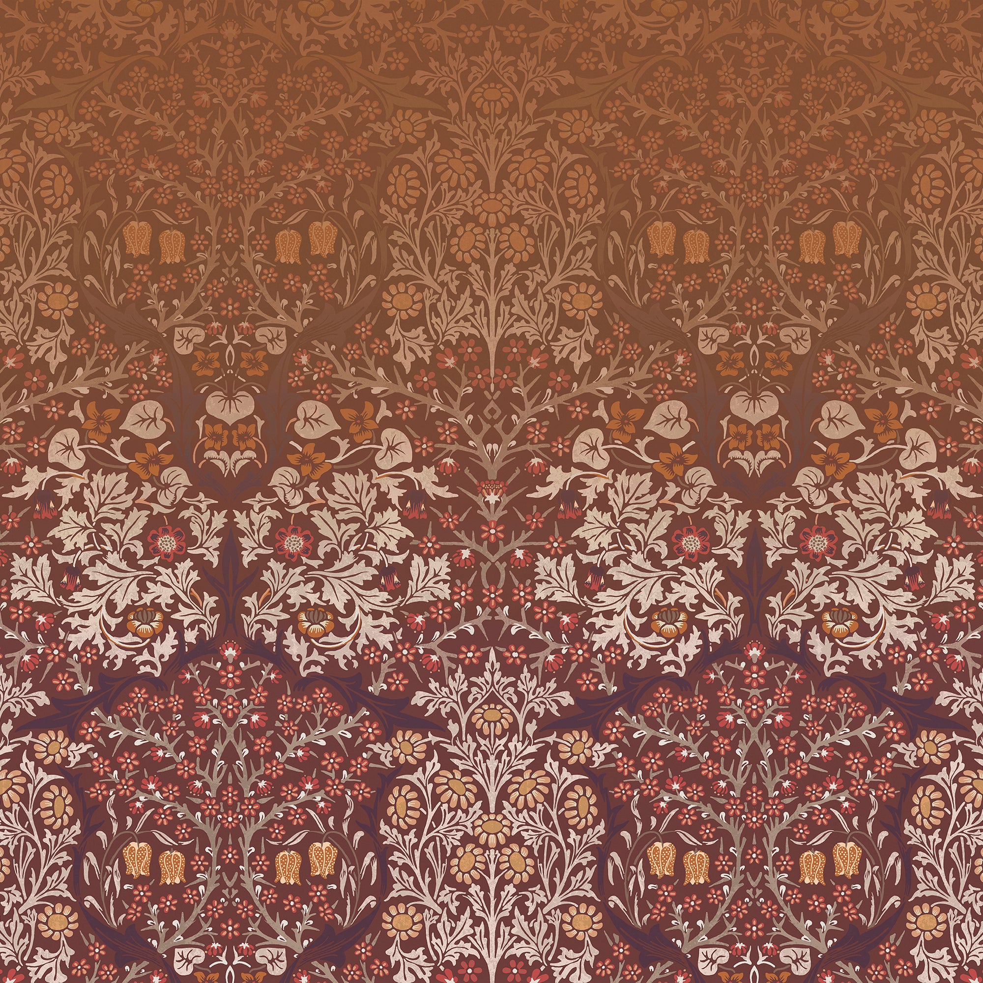 William Morris at Home Fotobehang - Blackthorn Red - 400x250 cm