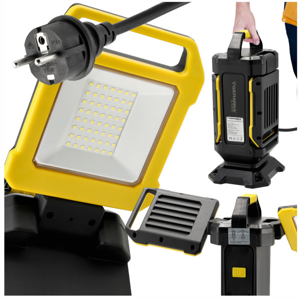 Lampa warsztatowa Germina składana 50W naświetlacz 1szt.