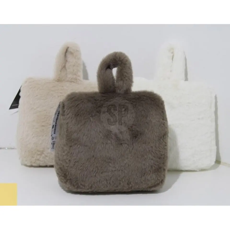 Home & Styling Fake Fur Deurstopper - 1 kg - grijs - gewicht