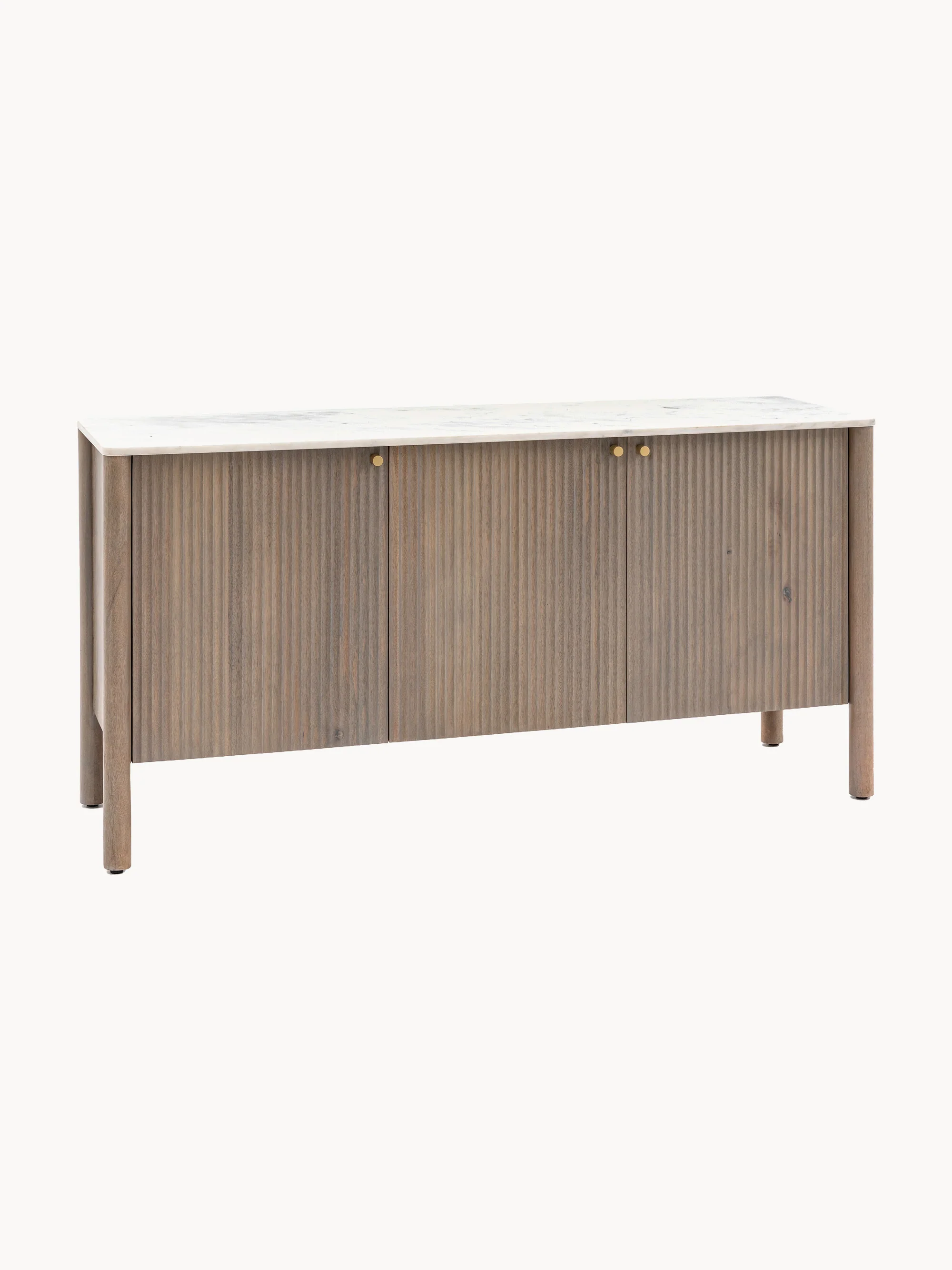 Sideboard Marmo aus Mangoholz mit Marmor-Tischplatte