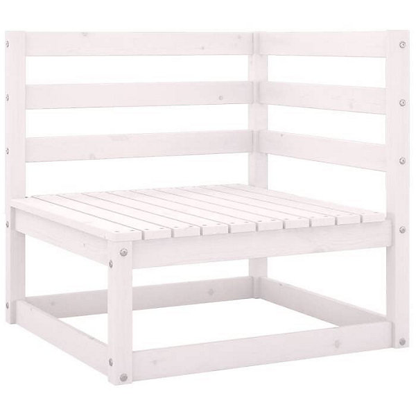Canapé d'angle - vidaXL - Bois de pin massif - Coussins anthracite - 4 personnes - Extérieur