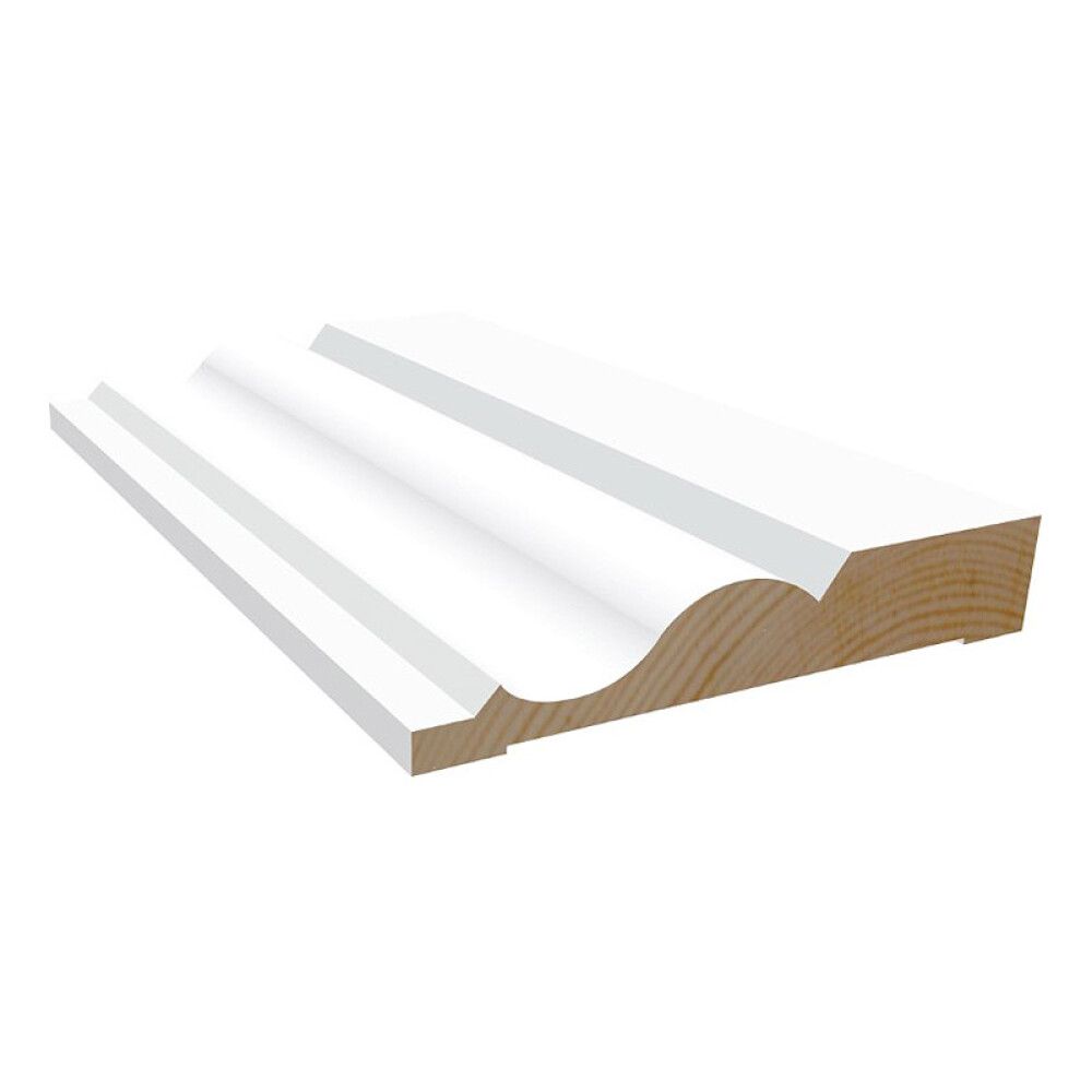GULVLIST MOELVEN 21X120X4400MM M443 HVIT