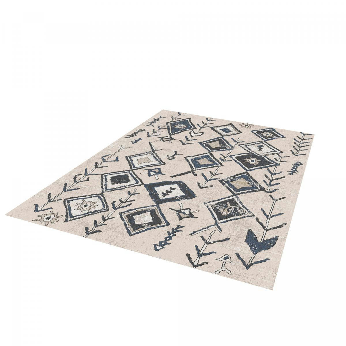 ELAM - Tapis berbère style beige 120x160
