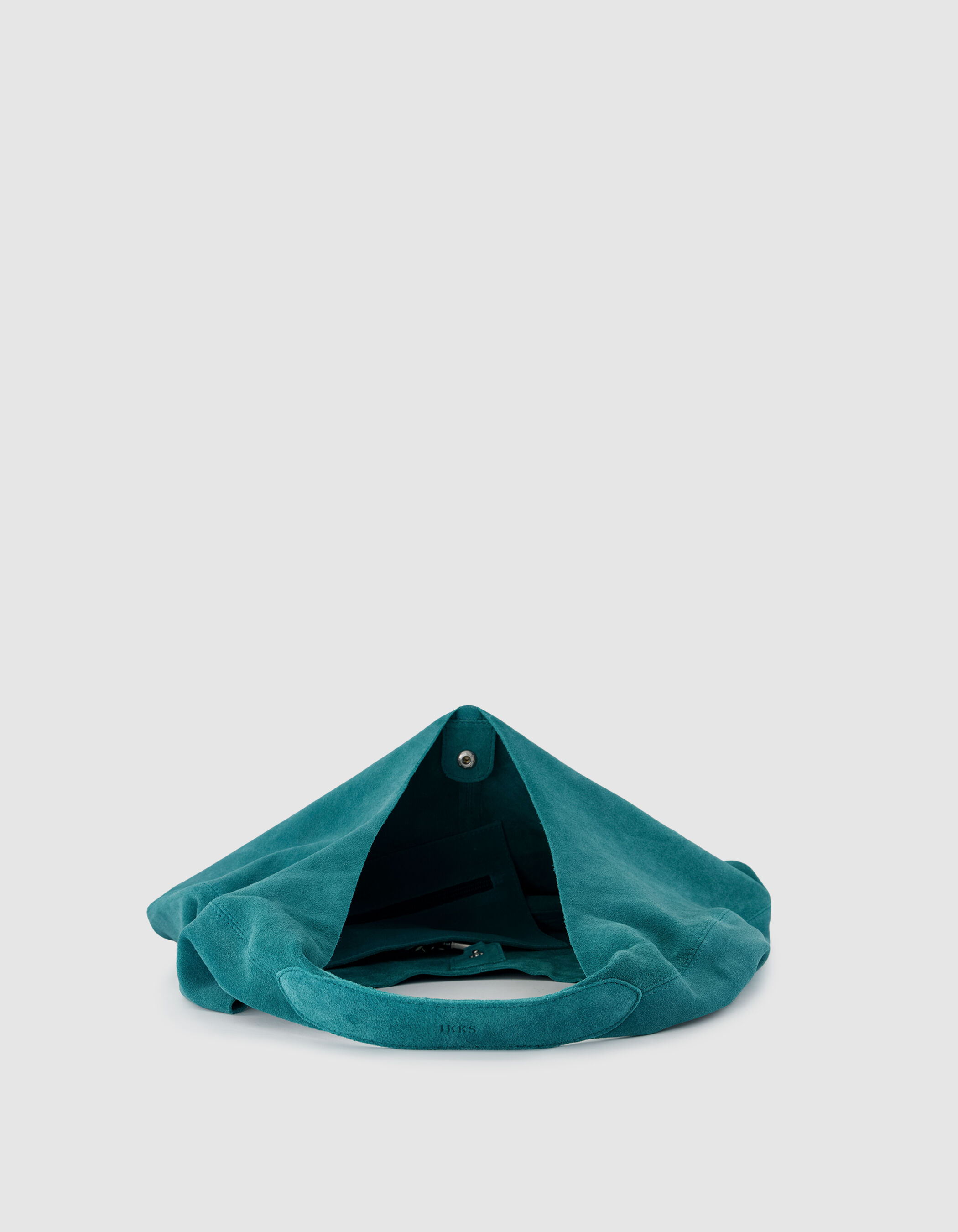 Sac Hobo vert cuir velours souple Femme