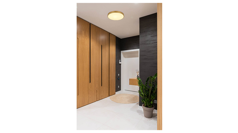 Plafon Tibey LED 35 cm metalowyzłoty