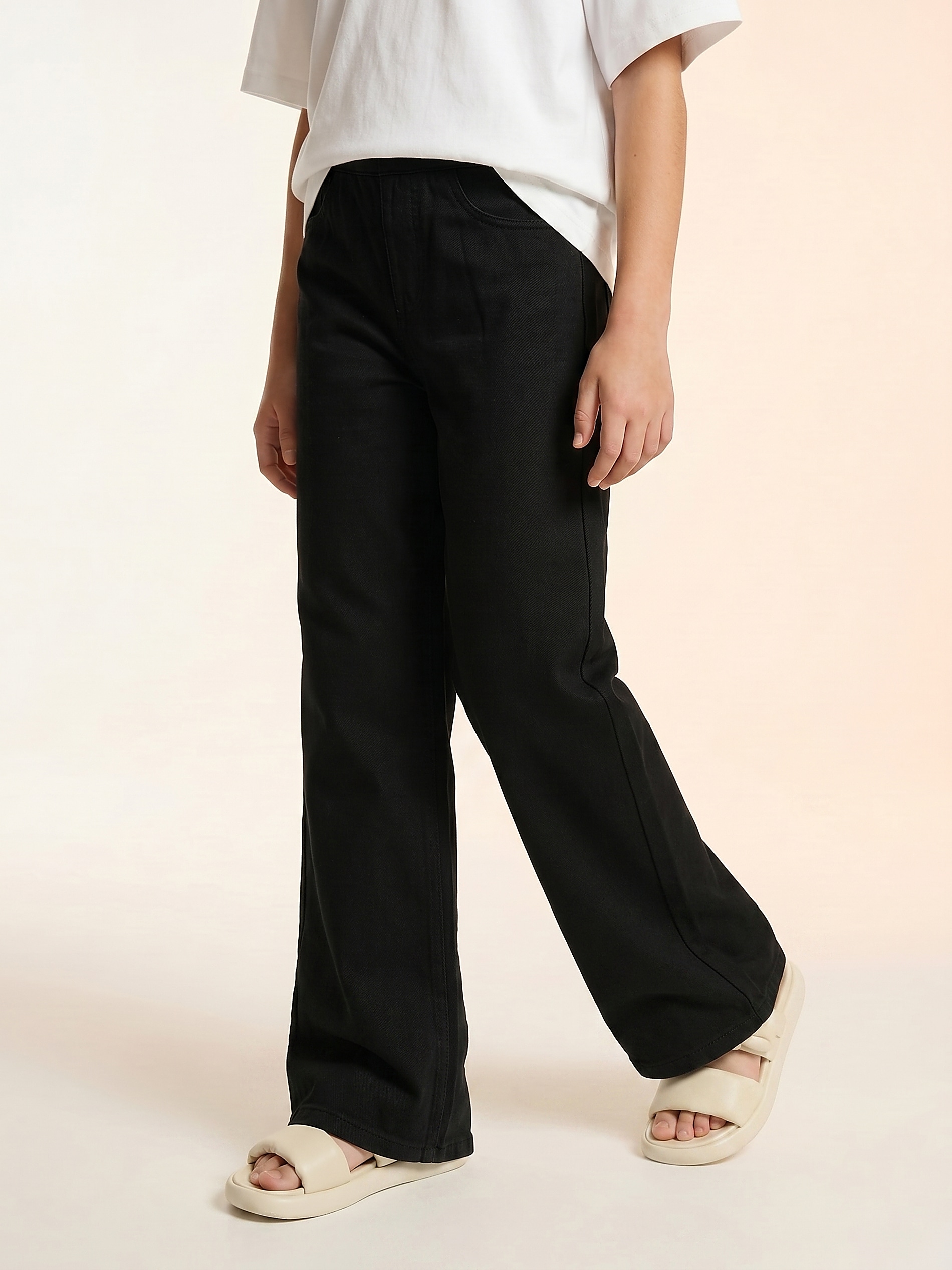 Jeansy wide leg high waist