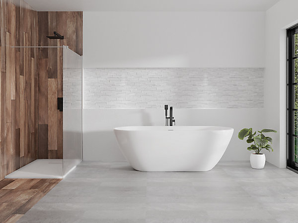 Paroi de douche à l'italienne Walk-In KETIL 80x195 cm 8 mm Transparent Nano verre