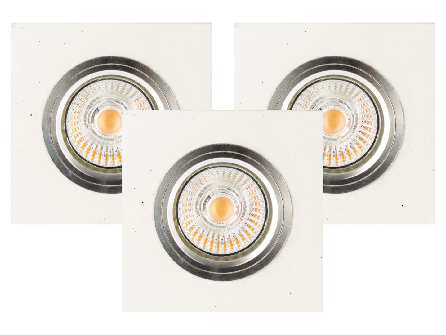 Oprawa stropowa Vitar LED 3 szt betonowa biała