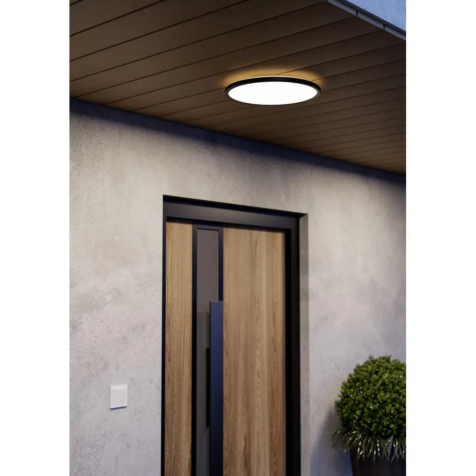 EGLO Minerario Plafonni&egrave;re - LED - Kunststof - Zwart/Wit