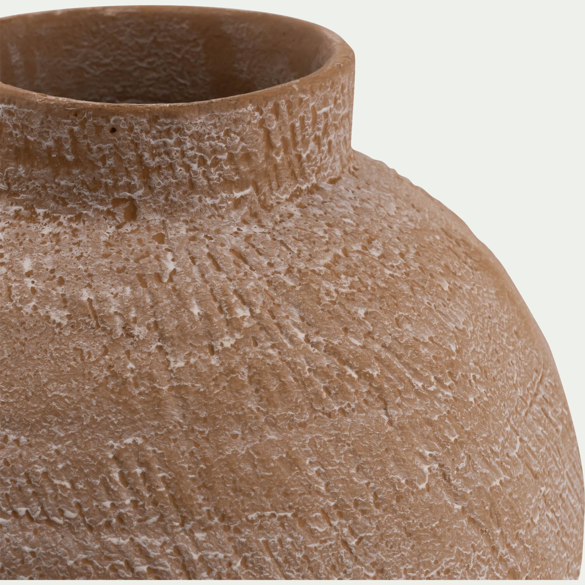CARAMY - Vase boule en aluminium H20cm - marron