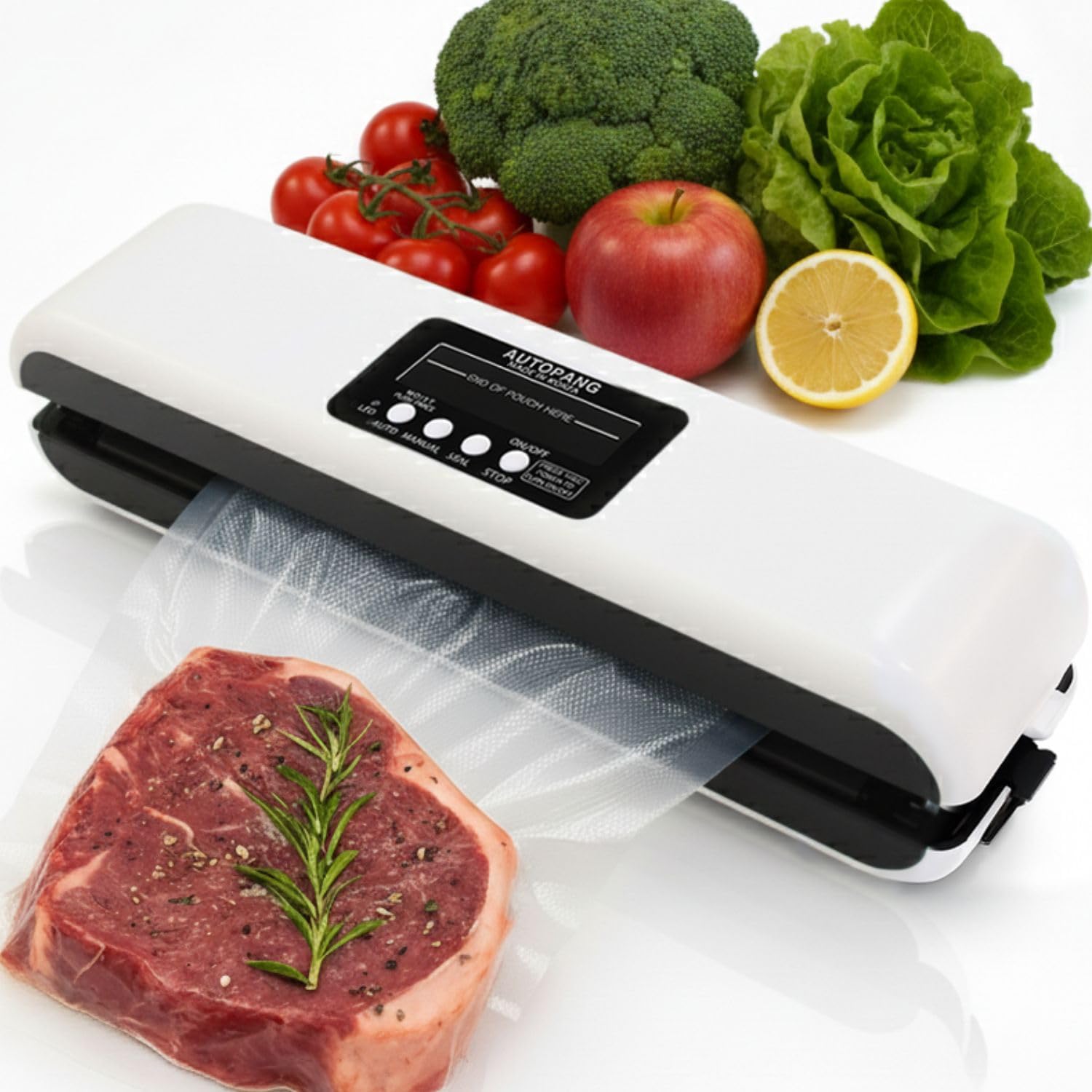 Automatic Vacuum Sealer Machine, Cordless Food Preserver with 85Kpa Suction & Pulse Mode, Durable Silicone Chamber, Includes 20 Exclusive Sealer Bags
