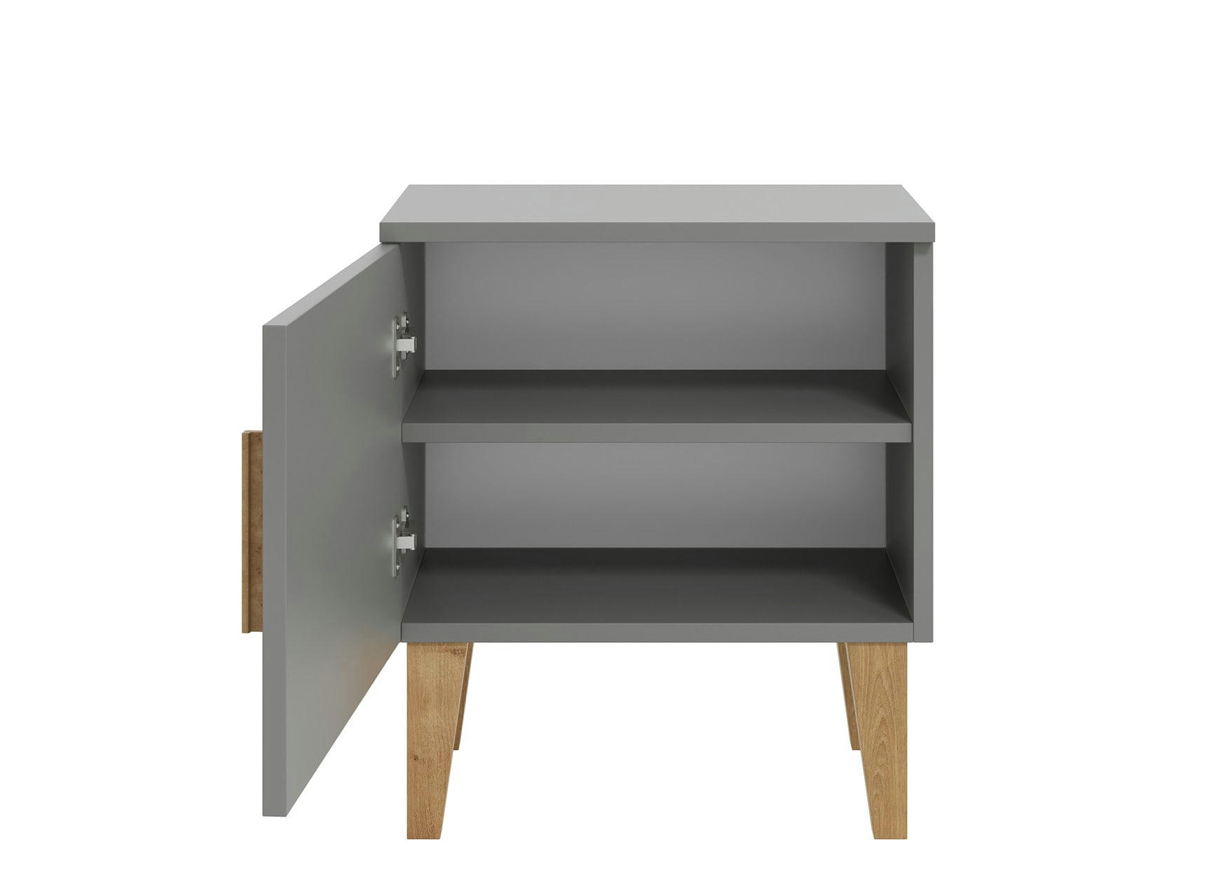 DREAM - Chevet 1 porte Gris et Chêne