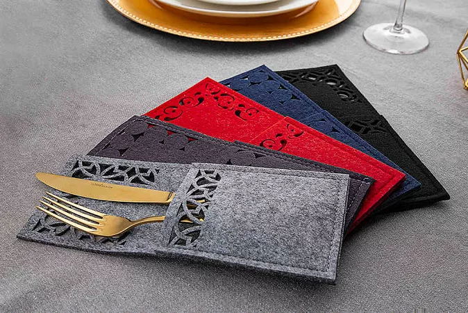 Filcowe etui na sztućce Altom Design - Zielone 07.AK.1727-ZI