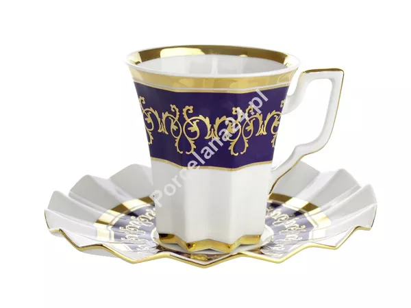 Filiżanka Jubileuszowa ze spodkiem 0,12 L / 14 cm Ćmielów - Harmonia Iris KC02