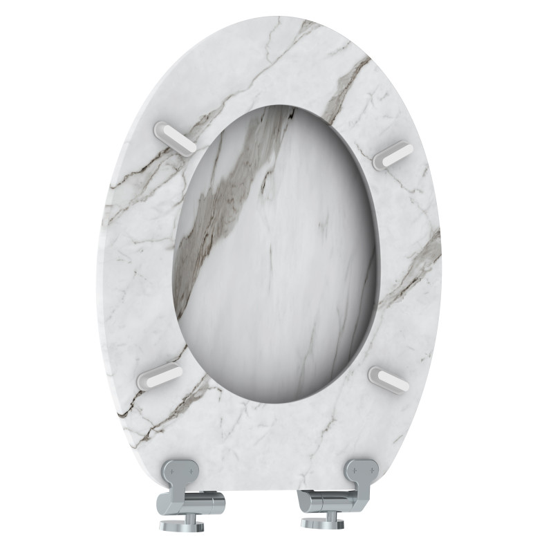 Abattant de toilette Naturo Marble blanc ALLIBERT