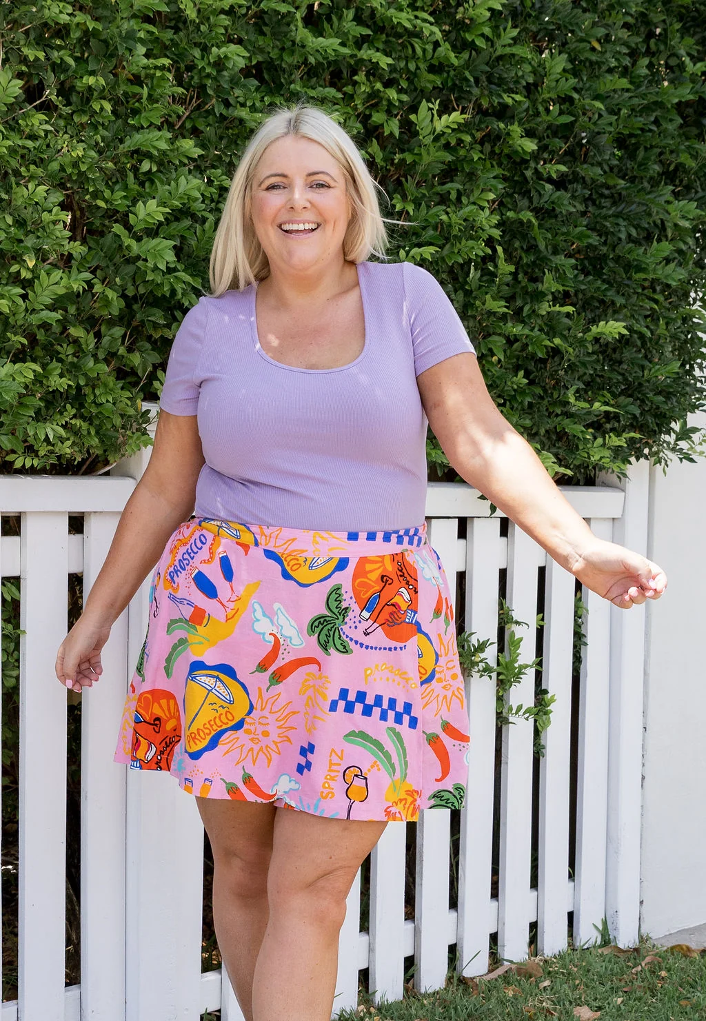 Billi Rib Tee in Lavender