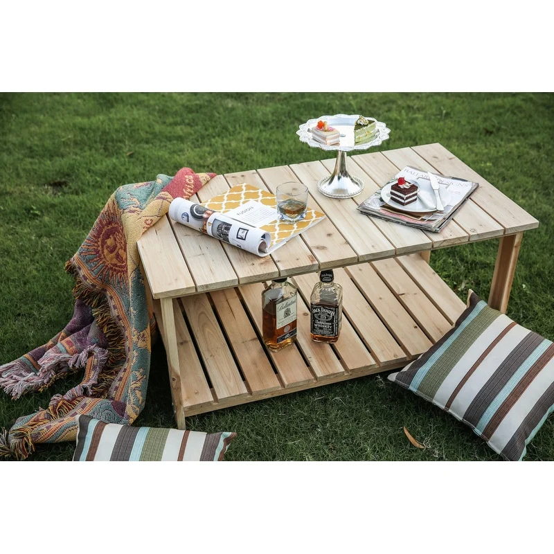 PATIO FESTIVAL All-WEATHER Adirondack Wooden Coffee Table