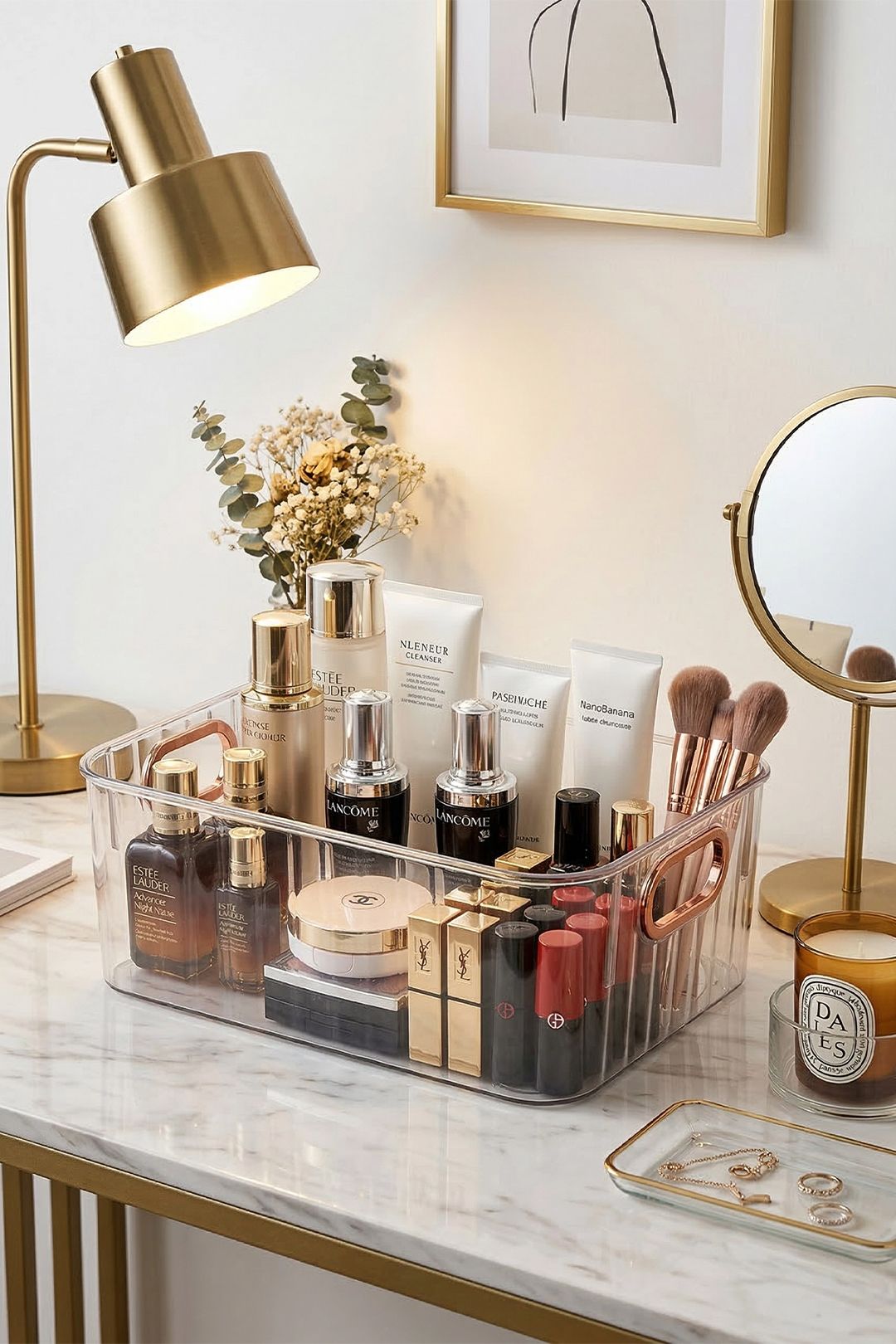 SHEONLY Transparent Desktop Storage Organiser